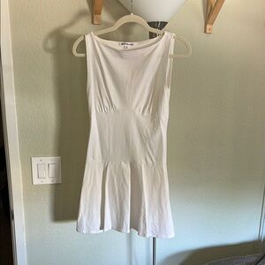 Reformation White Asymmetrical Sheath Dress